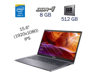БУ Ультрабук Asus VivoBook 15 R565J / 15.6&quot; (1920x1080) IPS / Intel Core i5-1035G1 (4 (8) ядра по 1.0 - 3.6 GHz) / 8 GB DDR4 / 512 GB SSD NVME / WebCam / UHD-Graphics Intel Core 10 Generations / Windwos 10 PRO Lic из Европы