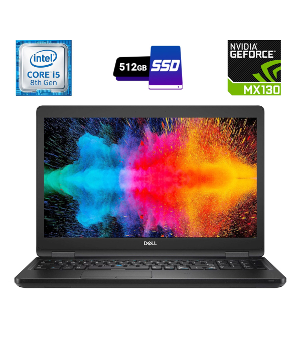 Ультрабук Dell Latitude 5590 / 15.6&quot; (1366x768) TN / Intel Core i5-8365U (4 (8) ядра по 1.6 - 4.1 GHz) / 8 GB DDR4 / 512 GB SSD / nVidia GeForce MX130, 2 GB GDDR5, 64-bit / USB 3.1 / HDMI - 1