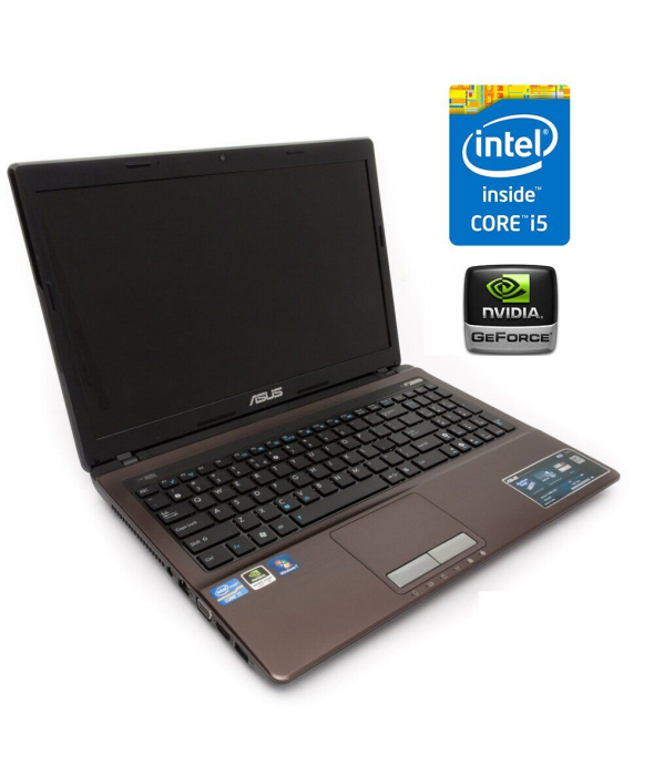 Ігровий ноутбук Б-клас Asus K53SV / 15.6&quot; (1366x768) TN / Intel Core i5 - 2410M (2 (4) ядра по 2.3-2.9 GHz) / 4 GB DDR3 / 120 GB SSD / nVidia GeForce GT 540M, 2 GB DDR3, 128-bit / WebCam - 1