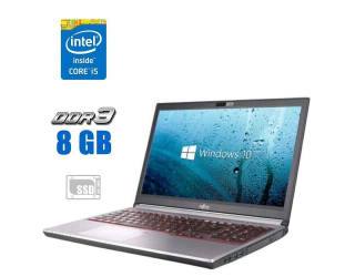 БУ Ноутбук Fujitsu LifeBook E754 / 15.6&quot; (1366x768) TN / Intel Core i5-4300M (2 (4) ядра по 2.6 - 3.3 GHz) / 8 GB DDR3 / 240 GB SSD / Intel HD Graphics 4600 / HDMI / Win 10 Pro из Европы