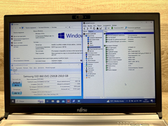 Ноутбук Fujitsu LifeBook E754 / 15.6&quot; (1366x768) TN / Intel Core i5-4300M (2 (4) ядра по 2.6 - 3.3 GHz) / 8 GB DDR3 / 240 GB SSD / Intel HD Graphics 4600 / HDMI / Win 10 Pro - 9