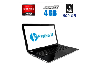 БУ Ноутбук Б-клас HP Pavilion g7-1348SF / 17.3&quot; (1600x900) TN / AMD E2-3000 (2 ядра по 1.8 GHz) / 4 GB DDR3 / 500 Gb HDD / AMD Radeon HD 7450M, 1 GB DDR3, 64-bit / WebCam / DVD-ROM / NEW АКБ из Европы