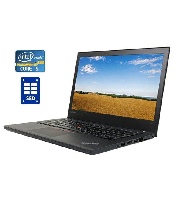 Ноутбук Б-класс Lenovo ThinkPad T470 / 14&quot; (1920x1080) IPS Touch / Intel Core i5-7300U (2 (4) ядра по 2.6 - 3.5 GHz) / 16 GB DDR4 / 120 GB SSD / Intel HD Graphics 520 / WebCam / Две АКБ - 1
