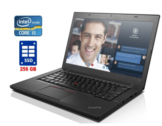 БУ Ноутбук Lenovo ThinkPad T460 / 14&quot; (1920x1080) TN / Intel Core i5-6300U (2 (4) ядра по 2.4 - 3.0 GHz) / 8 GB DDR4 / 240 GB SSD / Intel HD Graphics 520 / WebCam / Windows 10 Pro из Европы