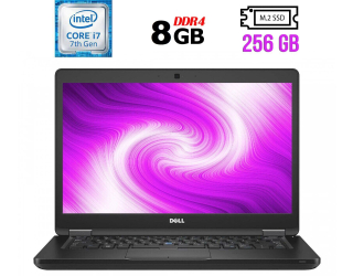 БУ Ноутбук Б-клас Dell Latitude 5480 / 14&quot; (1366x768) TN / Intel Core i7-7820HQ (4 (8) ядра по 2.9 - 3.9 GHz) / 8 GB DDR4 / 256 GB SSD M. 2 / Intel HD Graphics 630 / WebCam / USB 3.1 / HDMI / Windows 10 ліцензія из Европы