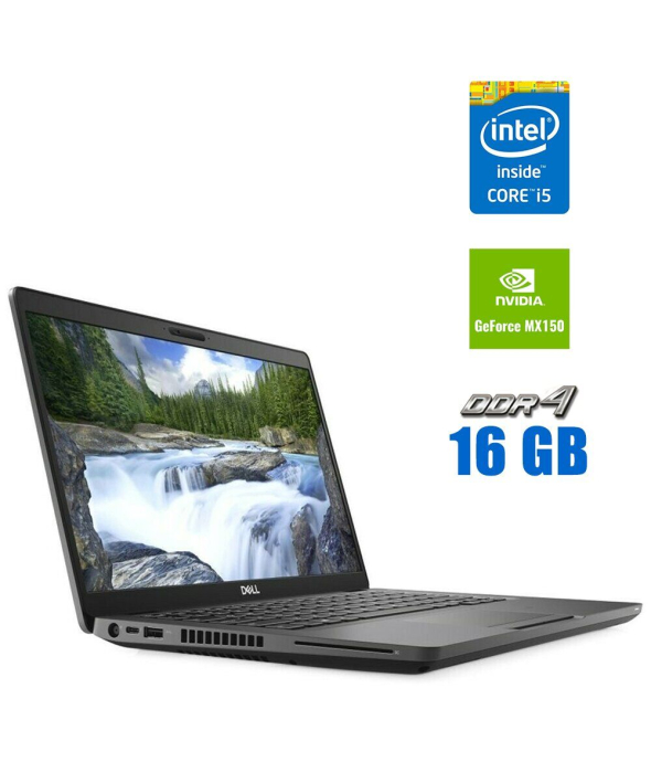 Игровой ноутбук Dell Latitude 5401 / 14&quot; (1920x1080) IPS Touch / Intel Core i5-9400H (4 (8) ядра по 2.5 - 4.3 GHz) / 16 GB DDR4 / 256 GB SSD / nVidia GeForce MX150, 2 GB GDDR5, 64-bit / WebCam - 1