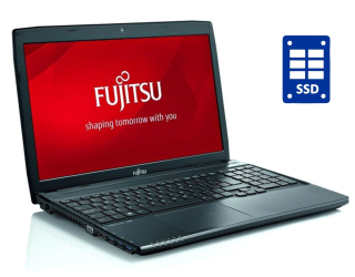 БУ Ноутбук Fujitsu LifeBook A555 / 15.6&quot; (1366x768) TN / Intel Core i3-5005U (2 (4) ядра по 2.0 GHz) / 8 GB DDR3 / 256 GB SSD / Intel HD Graphics 5500 / WebCam / DVD-ROM / Win 10 Pro из Европы