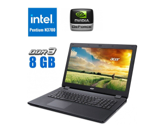 БУ Игровой ноутбук Acer Aspire E17 ES1-731 / 17&quot; (1600x900) TN / Intel Pentium N3700 (4 ядра по 1.6 - 2.4 GHz) / 8 GB DDR3 / 1000 GB HDD / nVidia GeForce 910M, 2 GB DDR3, 64-bit / WebCam / DVD-ROM из Европы