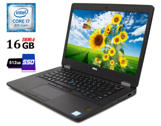 БУ Ноутбук Б-класс Dell Latitude 5490 / 14&quot; (1920x1080) TN / Intel Core i7-8650U (4 (8) ядра по 1.9 - 4.2 GHz) / 16 GB DDR4 / 512 GB SSD / Intel UHD Graphics 620 / WebCam / USB 3.1 / HDMI из Европы