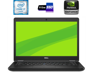 БУ Ноутбук Dell Latitude 5480 / 14&quot; (1920x1080) TN / Intel Core i7-6600U (2 (4) ядра по 2.6 - 3.4 GHz) / 16 GB DDR4 / 512 GB SSD / nVidia GeForce 930MX, 2 GB DDR3, 64-bit / WebCam / USB 3.1 / HDMI из Европы
