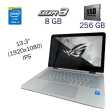 Ультрабук HP Spectre Pro x360 G1 / 13.3" (1920x1080) IPS / Intel Core i5-5200U (2 (4) ядра по 2.2 - 2.7 GHz) / 8 GB DDR3 / 256 GB SSD / Intel HD Graphics 5500 / WebCam / Windwos 10 Pro Lic - 1