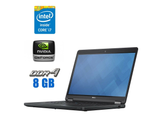 БУ Игровой ноутбук Dell Latitude E5450 / 14&quot; (1920x1080) IPS / Intel Core i7-5600U (2 (4) ядра по 2.6 - 3.2 GHz) / 8 GB DDR3 / 240 GB SSD / nVidia GeForce 840M, 2 GB DDR3, 64-bit / WebCam / USB 3.0 / HDMI из Европы