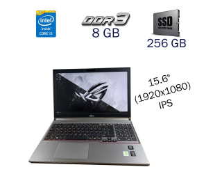 БУ Ультрабук Fujitsu LifeBook E754 / 15.6&quot; (1920x1080) IPS / Intel Core i5-4300M (2 (4) ядра по 2.6 - 3.3 GHz) / 8 GB DDR3 / 256 GB SSD / Intel HD Graphics 4600 / WebCam / Windwos 10 PRO Lic из Европы