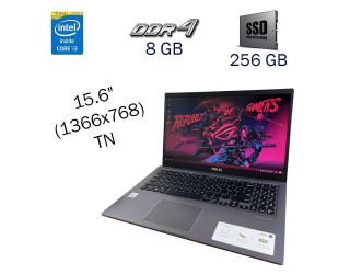 БУ Ультрабук Asus VivoBook X515JA / 15.6&quot; (1366x768) TN / Intel Core i3-1005G1 (2 (4) ядра по 1.2 - 3.4 GHz) / 8 GB DDR4 / 256 GB SSD / Intel UHD-Graphics 10 Generations / WebCam / Windows 10 PRO Lic из Европы