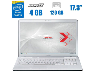 БУ Ноутбук Toshiba Satellite C670 / 17.3&quot; (1600x900) TN / Intel Core i3-2310M (2 (4) ядра по 2.1 GHz) / 4 GB DDR3 / 120 GB SSD / Intel HD Graphics 3000 / WebCam из Европы