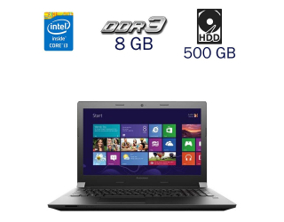 БУ Ноутбук Lenovo B50-80 / 15.6&quot; (1366х768) TN / Intel Core i3-4005U (2 (4) ядра по 1.7 GHz) / 8 GB DDR3 / 500 Gb HDD / Intel HD Graphics 4400 / WebCam / Windows 10 PRO Lic из Европы