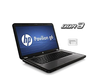 БУ Ноутбук Б-клас HP PAVILION G6 / 15.6&quot; (1366x768) TN / Intel Pentium B950 (2 ядра по 2.1 GHz) / 4 GB DDR3 / 120 GB SSD / Intel HD Graphics / DVD-ROM / АКБ не тримає из Европы
