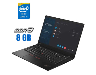 БУ Ультрабук Lenovo ThinkPad X1 Carbon (7th Gen) / 14 &quot; (1920x1080) IPS / Intel Core i5-8365u (4 (8) ядра по 1.6-4.1 GHz) / 8 GB DDR3 / 240 GB SSD / Intel UHD Graphics / WebCam / LTE из Европы