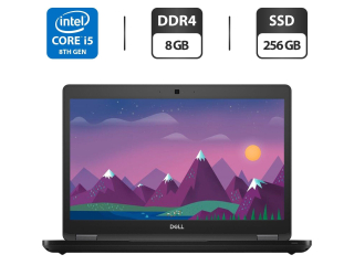БУ Ультрабук Б-клас Dell Latitude 5490 / 14&quot; (1920x1080) IPS / Intel Core i5-8350U (4 (8) ядра по 1.7-3.6 GHz) / 8 GB DDR4 / 256 GB SSD M. 2 / Intel UHD Graphics 620 / WebCam / USB 3.1 / HDMI / Windows 10 ліцензія из Европы