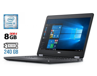 БУ Ноутбук Б-класс Dell Latitude E5470 / 14&quot; (1920x1080) IPS Touch / Intel Core i5-6300U (2 (4) ядра по 2.4 - 3.0 GHz) / 8 GB DDR4 / 240 GB SSD M.2 / Intel HD Graphics 520 / WebCam / HDMI / Windows 10 лицензия из Европы