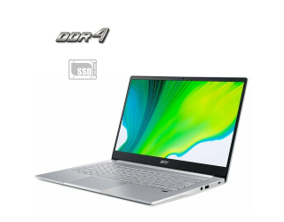 БУ Ноутбук Б-клас Acer Swift 3 / 14 &quot; (1920x1080) IPS / Intel Core i3-7100U (2 (4) ядра по 2.4 GHz) / 4 GB DDR4 / 128 GB SSD / Intel HD Graphics 620 / WebCam / АКБ не тримає из Европы