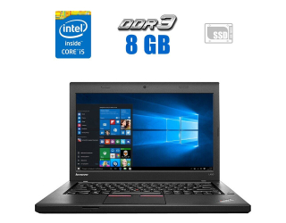БУ Ноутбук Lenovo ThinkPad L450 / 14&quot; (1366x768) TN / Intel Core i5-4300U (2 (4) ядра по 1.9 - 2.9 GHz) / 8 GB DDR3 / 256 GB SSD / Intel HD Graphics 4400 / WebCam из Европы