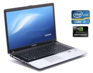 БУ Ігровий ноутбук Samsung NP300E7A-S04PL/ 17.3 &quot; (1366x768) TN / Intel Core i5-4210U (2 (4) ядра по 1.7 - 2.7 GHz) / 8 GB DDR3 / 500 Gb HDD / nVidia GeForce GT 520mx, 1 GB GDDR3, 64-bit / WebCam / Win 10 из Европы