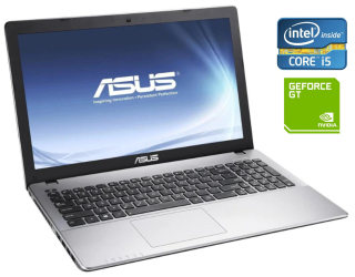 БУ Ігровий ноутбук Б-клас Asus F550l / 15.6&quot; (1366x768) TN / Intel Core i5 - 4200U (2 (4) ядра по 1.6-2.6 GHz) / 8 GB DDR3 / 256 GB SSD / nVidia GeForce GT 750M, 2 GB GDDR5, 128-bit / WebCam / Win 10 / АКБ не тримає из Европы
