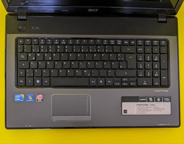 Ноутбук Б-класс Acer Aspire 7741G / 17.3&quot; (1600x900) TN / Intel Core i3-370M (2 (4) ядра по 2.4 GHz) / 8 GB DDR3 / 512 GB SSD NEW / ATI Mobility Radeon HD 5470, 512 MB GDDR3, 64-bit / WebCam / HDMI - 10
