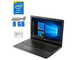 БУ Ноутбук Dell Inspiron 15 3000/ 15.6 &quot; (1920x1080) IPS / Intel Core i5-7200U (2 (4) ядра по 2.5 - 3.1 GHz) / 8 GB DDR4 / 256 GB SSD / Intel HD Graphics 620 / WebCam  из Европы