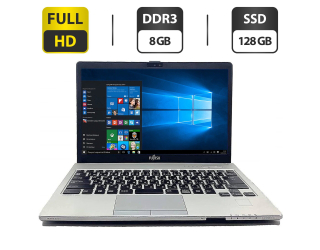 БУ Ультрабук Fujitsu LifeBook S935 / 13.3 &quot; (1920x1080) IPS / Intel Core i7-5600U (2 (4) ядра 2.6-3.2 GHz) / 8 GB DDR3 / 128 GB SSD / Intel HD Graphics 5500 / WebCam / VGA / АКБ не тримає заряд из Европы