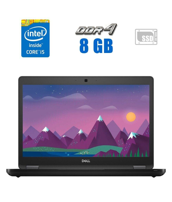 Ультрабук Dell Latitude 5490 / 14&quot; (1366x768) TN / Intel Core i5-8350U (4 (8) ядра по 1.7 - 3.6 GHz) / 8 GB DDR4 / 240 GB SSD / Intel UHD Graphics 620 / WebCam / HDMI - 1