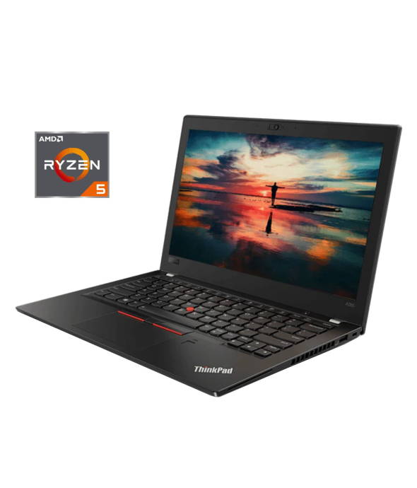 Нетбук Lenovo ThinkPad A285 / 12.5&quot; (1366x768) TN / AMD Ryzen 5 PRO 2500U (4 (8) ядра по 2.0 - 3.6 GHz) / 8 GB DDR4 / 256 GB SSD / AMD Radeon Vega 8 / WebCam / Win 10 Pro - 1