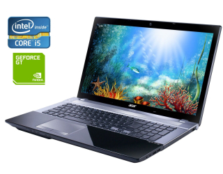 БУ Игровой ноутбук Acer Aspire V3-771G / 17.3&quot; (1600x900) TN / Intel Core i5-3210M (2 (4) ядра по 2.5 - 3.1 GHz) / 8 GB DDR3 / 750 GB HDD / nVidia GeForce GT 650M, 2 GB GDDR5, 128-bit / WebCam / DVD-ROM / Win 10 из Европы