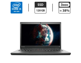 БУ Ноутбук Б-класс Lenovo ThinkPad T440 / 14&quot; (1366x768) TN / Intel Core i5-4300U (2 (4) ядра по 1.9 - 2.9 GHz) / 4 GB DDR3 / 120 GB SSD / Intel HD Graphics 4400 / WebCam из Европы