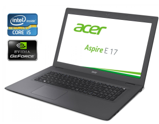 БУ Ігровий ноутбук Acer Aspire E 17 E5-773G-52P3 / 17.3 &quot; (1600x900) TN / Intel Core i5-6200U (2 (4) ядра по 2.3 - 2.8 GHz) / 8 GB DDR3 / 1000 GB HDD / nVidia GeForce 920M, 2 GB DDR3, 64-bit / WebCam / DVD-ROM / Win 10 из Европы