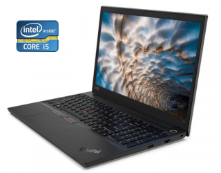 БУ Ноутбук Lenovo ThinkPad E15 / 15.6&quot; (1920x1080) IPS / Intel Core i5-10210U (4 (8) ядра по 1.6 - 4.2 GHz) / 16 GB DDR4 / 480 GB SSD / Intel UHD Graphics / WebCam / Win 11 Pro из Европы