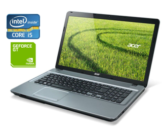 БУ Ігровий ноутбук Acer Aspire E1 - 771G / 17.3&quot; (1600x900) TN / Intel Core i5-3230M (2 (4) ядра по 2.6 - 3.2 GHz) / 6 GB DDR3 / 500 Gb HDD / nVidia GeForce GT 710M, 1 GB DDR3, 64-bit / WebCam / DVD-RW / Win 10 из Европы