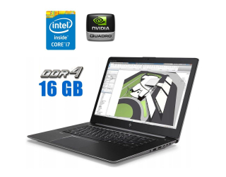 БУ Мобільна робоча станція HP ZBook Studio G4 / 15.6&quot; (3840x2160) IPS / Intel Core i7-7700HQ (4 (8) ядра по 2.8 - 3.8 GHz) / 16 GB DDR4 / 480 GB SSD / nVidia Quadro M1200, 4 GB GDDR5, 128-bit / WebCam из Европы