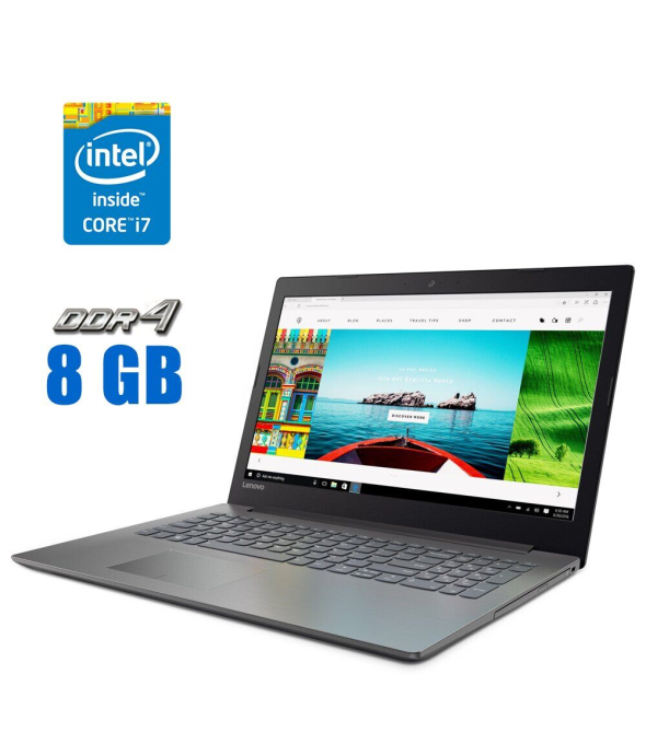 Ноутбук Lenovo IdeaPad 320-15IKB / 15.6&quot; (1920x1080) TN / Intel Core i7-7500U (2 (4) ядра по 2.7 - 3.5 GHz) / 8 GB DDR4 / 256 GB SSD / Intel HD Graphics 620 / WebCam - 1