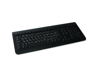БУ Клавіатура Dell SK-8165 USB Multimedia з кирилицею (наклейки) White-Black из Европы