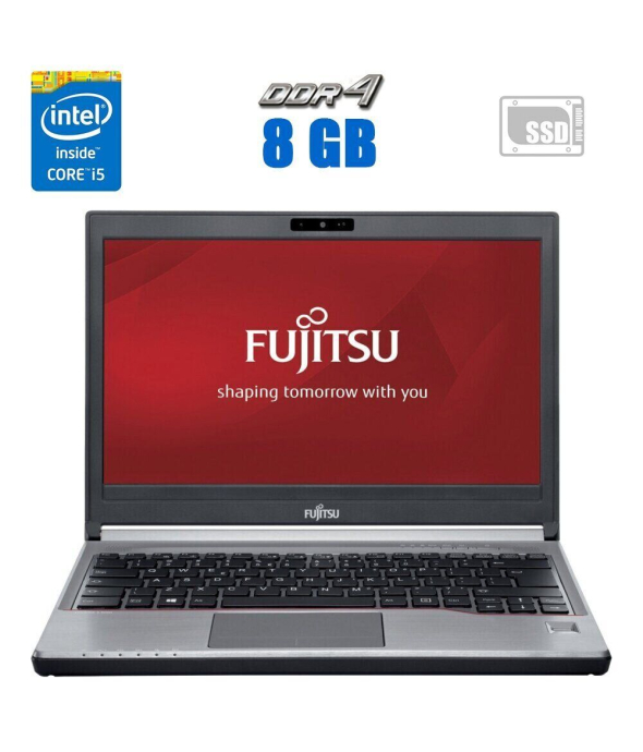 Ноутбук Fujitsu Lifebook E736 / 13.3&quot; (1366x768) TN / Intel Core i5-6300U (2 (4) ядра по 2.4 - 3.0 GHz) / 8 GB DDR4 / 240 GB SSD / Intel HD Graphics 520 / WebCam - 1
