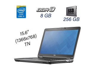 БУ Ноутбук Dell Latitude E6540 / 15.6&quot; (1366x768) TN / Intel Core i5-4310M (2 (4) ядра по 2.7 - 3.4 GHz) / 8 GB DDR3 / 256 GB SSD / Intel HD Graphics 4600 / WebCam / DVD-RW / HDMI из Европы