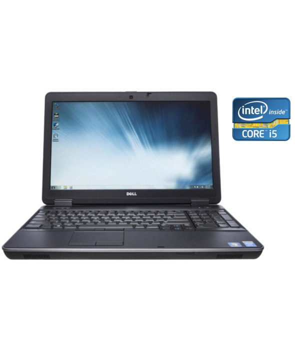 Ноутбук Dell Latitude E6540 / 15.6&quot; (1366x768) TN / Intel Core i5-4300M (2 (4) ядра по 2.6 - 3.3 GHz) / 8 GB DDR3 / 240 GB SSD / Intel HD Graphics 4600 / WebCam / DVD-ROM / Win 10 Pro - 1