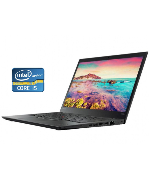 Ноутбук Lenovo ThinkPad T470 / 14&quot; (1600x900) TN / Intel Core i5-6200U (2 (4) ядра по 2.3 - 2.8 GHz) / 8 GB DDR4 / 256 GB SSD / Intel HD Graphics 520 / WebCam / Win 10 / АКБ NEW - 1