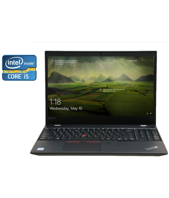 Ноутбук Б-класс Lenovo ThinkPad T570 / 15.6&quot; (1920x1080) IPS / Intel Core i5-6300U (2 (4) ядра по 2.4 - 3.0 GHz) / 8 GB DDR4 / 250 GB SSD / Intel HD Graphics 520 / WebCam / Win 10 Pro - 1