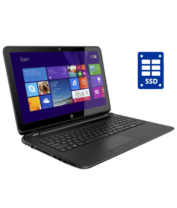 Ноутбук А- класс HP Notebook 15-f010dx / 15.6&quot; (1366x768) IPS Touch / Intel Core i3-4010U (2 (4) ядра по 1.7 GHz) / 4 GB DDR3 / 128 GB SSD / Intel HD Graphics 4400 / WebCam / DVD-RW - 1