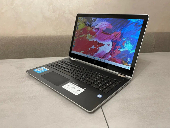 Ноутбук-трансформер HP Pavilion x360 15-br0xx / 15.6&quot; (1366x768) TN Touch / Intel Core i3-7100U (2 (4) ядра по 2.4 GHz) / 8 GB DDR4 / 256 GB SSD / Intel HD Graphics 620 / WebCam / HDMI - 3