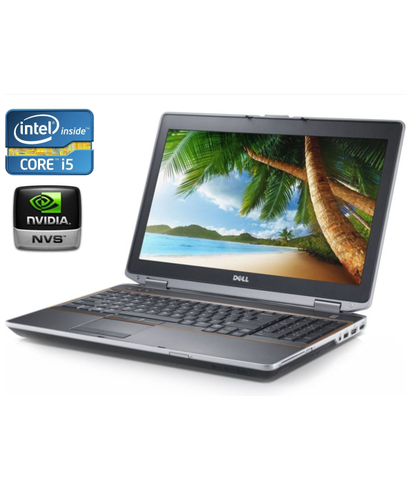 Ноутбук Dell Latitude E6520 / 15.6&quot; (1366x768) TN / Intel Core i5-2410M (2 (4) ядра по 2.3 - 2.9 GHz) / 8 GB DDR3 / 256 GB SSD / nVidia NVS 4200M, 1 GB DDR3, 64-bit / WebCam / Windows 10 Pro - 1