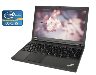 БУ Ноутбук Lenovo ThinkPad T540p / 15.6&quot; (1366x768) TN / Intel Core i5-4200M (2 (4) ядра по 2.5 - 3.1 GHz) / 8 GB DDR3 / 256 GB SSD / Intel HD Graphics 4600 / DVD-ROM / Win 10 Pro из Европы
